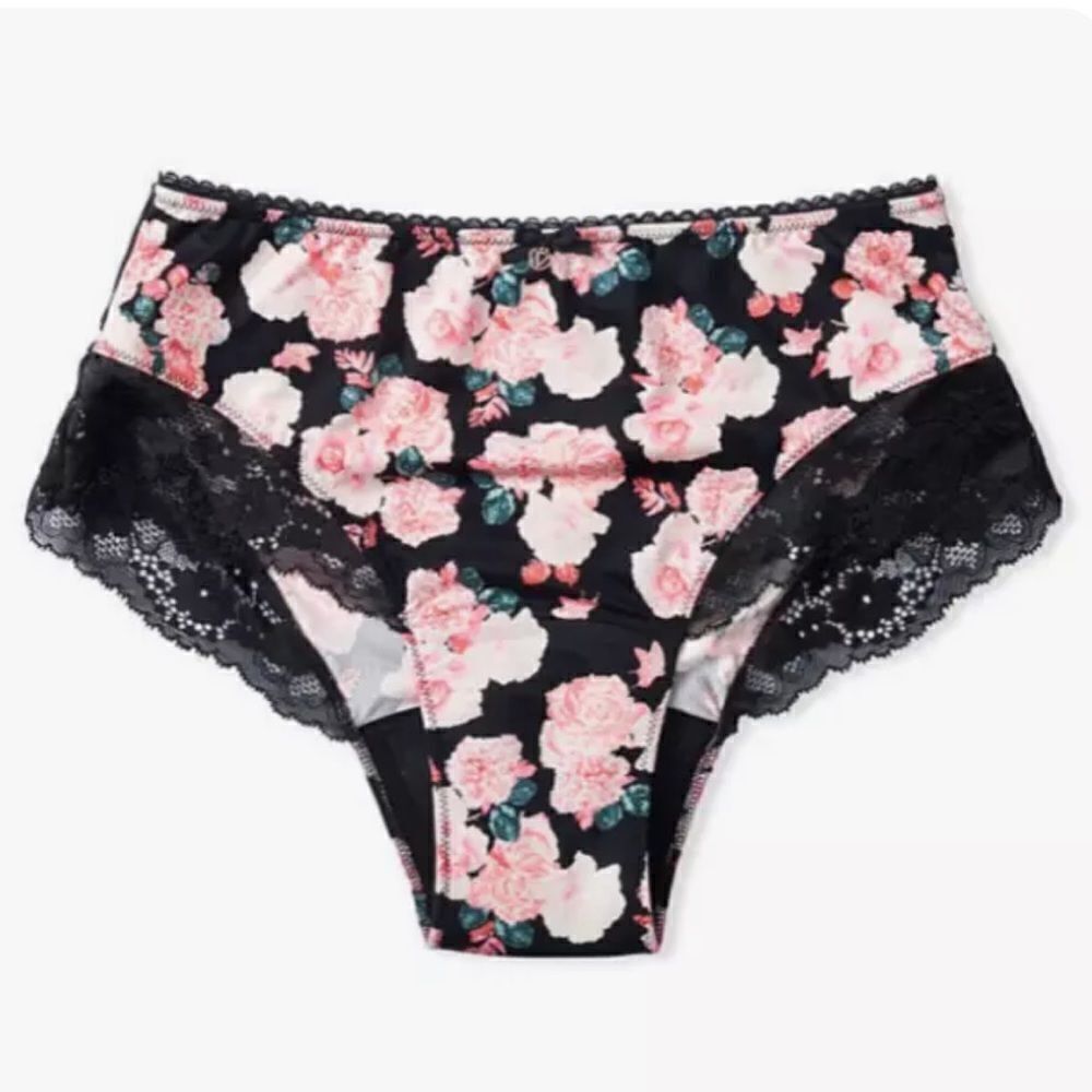 Victorias Secret Body Supersoft Maternity Postpartum Lace Shortie Panty floral